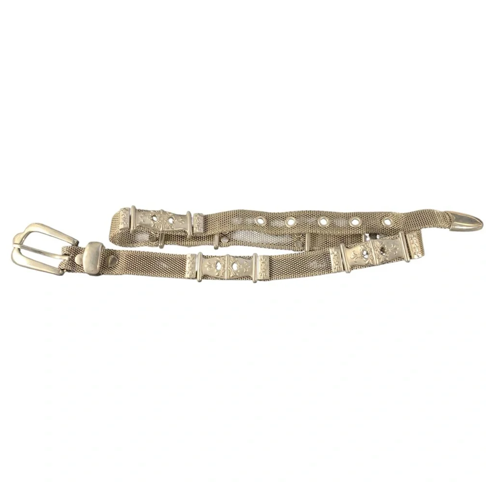 VINTAGE Silver Mesh Ornate Belt CC-145A‎ – 35